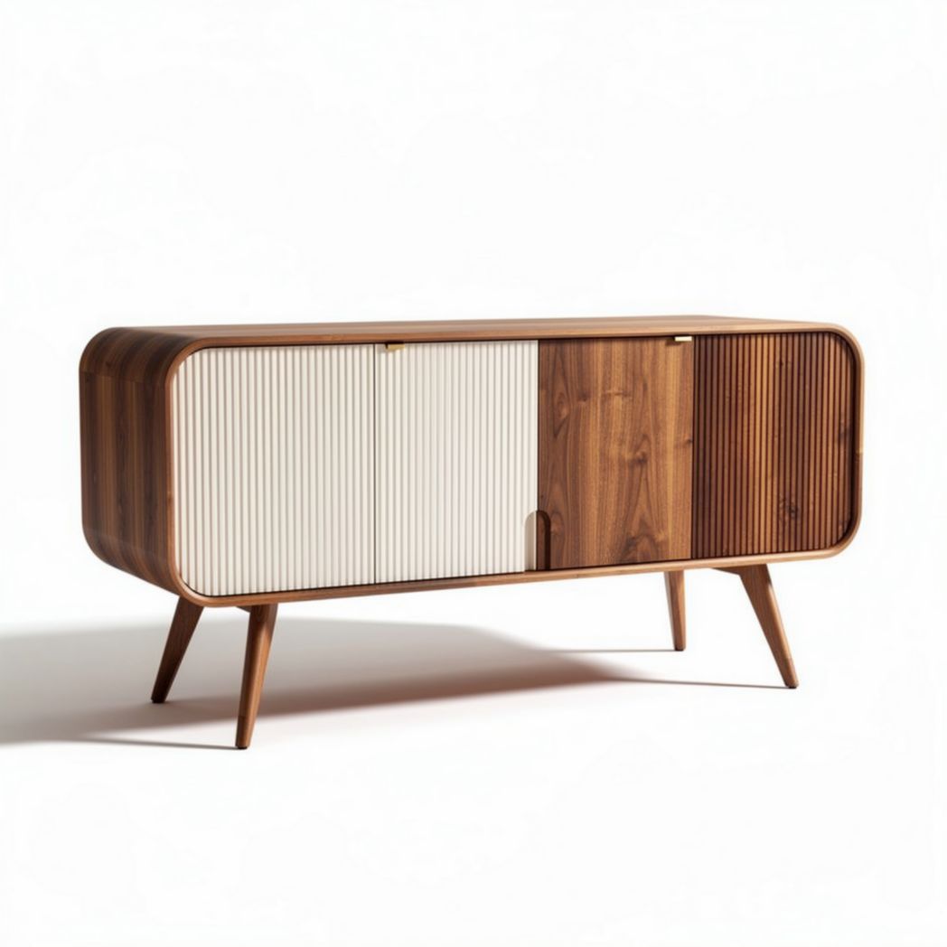 Eikenhouten tv-meubel met minimalist design en afmetingen 150 x 45 x 70cm