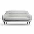 Grijze stoffen bank met metalen poten 180 x 80 x 85cm
