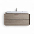 Wandmeubel met wastafel in houtlook 70 x 50 x 20cm geschikt voor badkamer