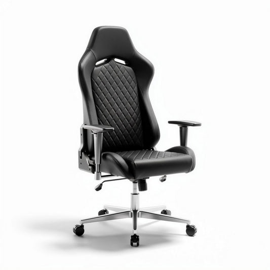Gaming stoel met hybride kunstleer zwart 50 x 60 x 120cm