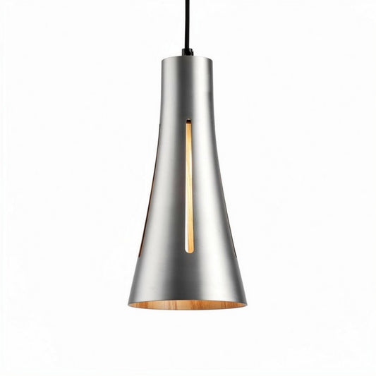 Hanglamp met houtsnede van zwart metaal en eikenhout 30 x 30 x 25cm